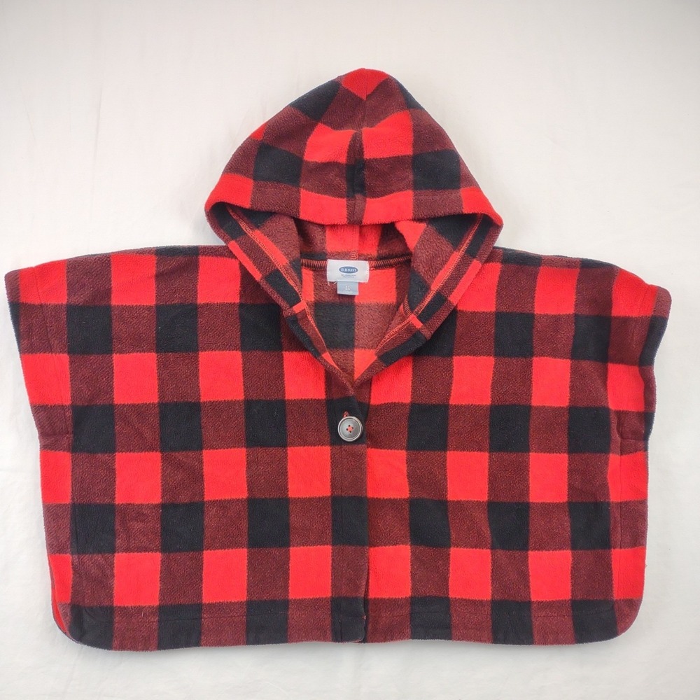 Old Navy Girl's Buffalo Plaid Cape Poncho Size 3T